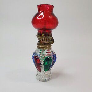 Chadwick-Miller  Miniature Tiffany Style Kerosene Lamp with Box 1978